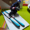 Artwork ID 236-Custom Soft Clay Figurine – Skier – 23 cm (9.1 in) (Customer has given explicit consent to display this work as a showcase example)