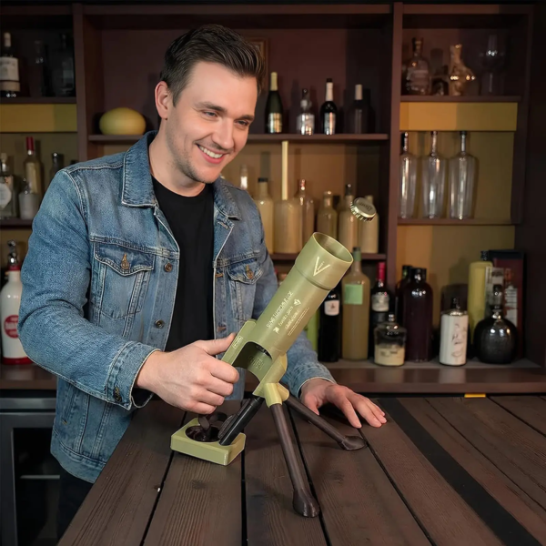 Mortar-Shaped Tactical Bottle Opener Military-Inspired Design Durable Effortless Cap Removal for Beer Soda Glass Bottles Bar Accessories Kitchen Utensils