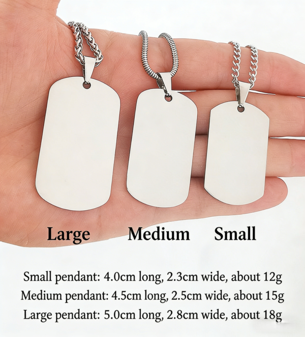 Custom Photo Military Tag Necklace – Stainless Steel & Silver Options | 20% OFF for New Customers