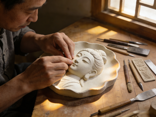 中国软陶泥偶独立站推广帖 (1) Handmade Custom Soft Clay Figurine (from photos) – 15–18 cm (5.9–7.1 in)