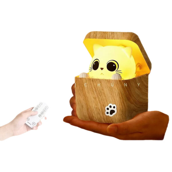 ShyCat Hide & Seek Smart Night Light - Voice Activated Cat Lamp for Kids Bedroom