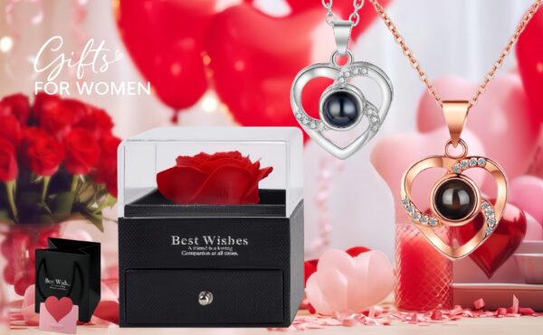 100 Languages I Love You Projection Necklace for Women, Elegant, Versatile, High-End Clavicle Necklace