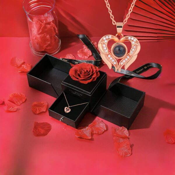 100 Languages I Love You Projection Necklace for Women, Elegant, Versatile, High-End Clavicle Necklace