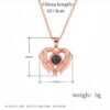 100 Languages I Love You Projection Necklace for Women, Elegant, Versatile, High-End Clavicle Necklace