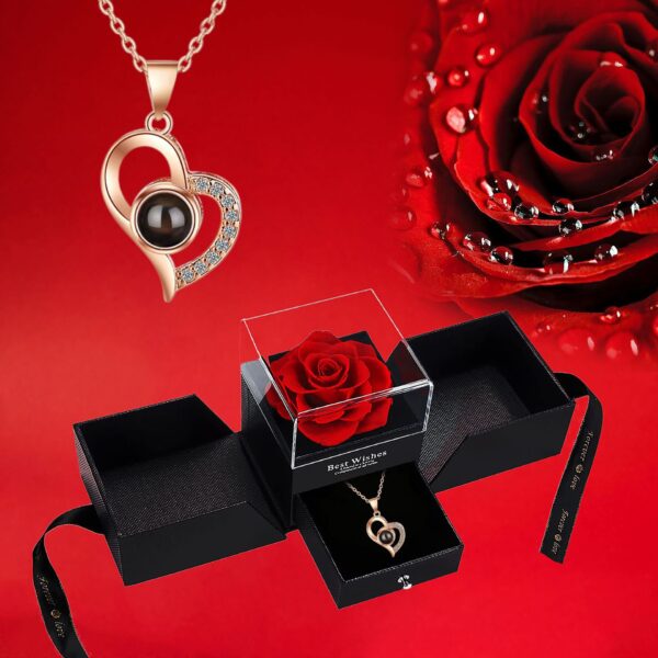 100 Languages I Love You Projection Necklace for Women, Elegant, Versatile, High-End Clavicle Necklace