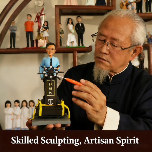 豆包下载图片的文件夹位置 (3) Handmade Custom Soft Clay Figurine (from photos) – 15–18 cm (5.9–7.1 in)