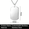 Custom Photo Military Tag Necklace – Stainless Steel & Silver Options | 20% OFF for New Customers